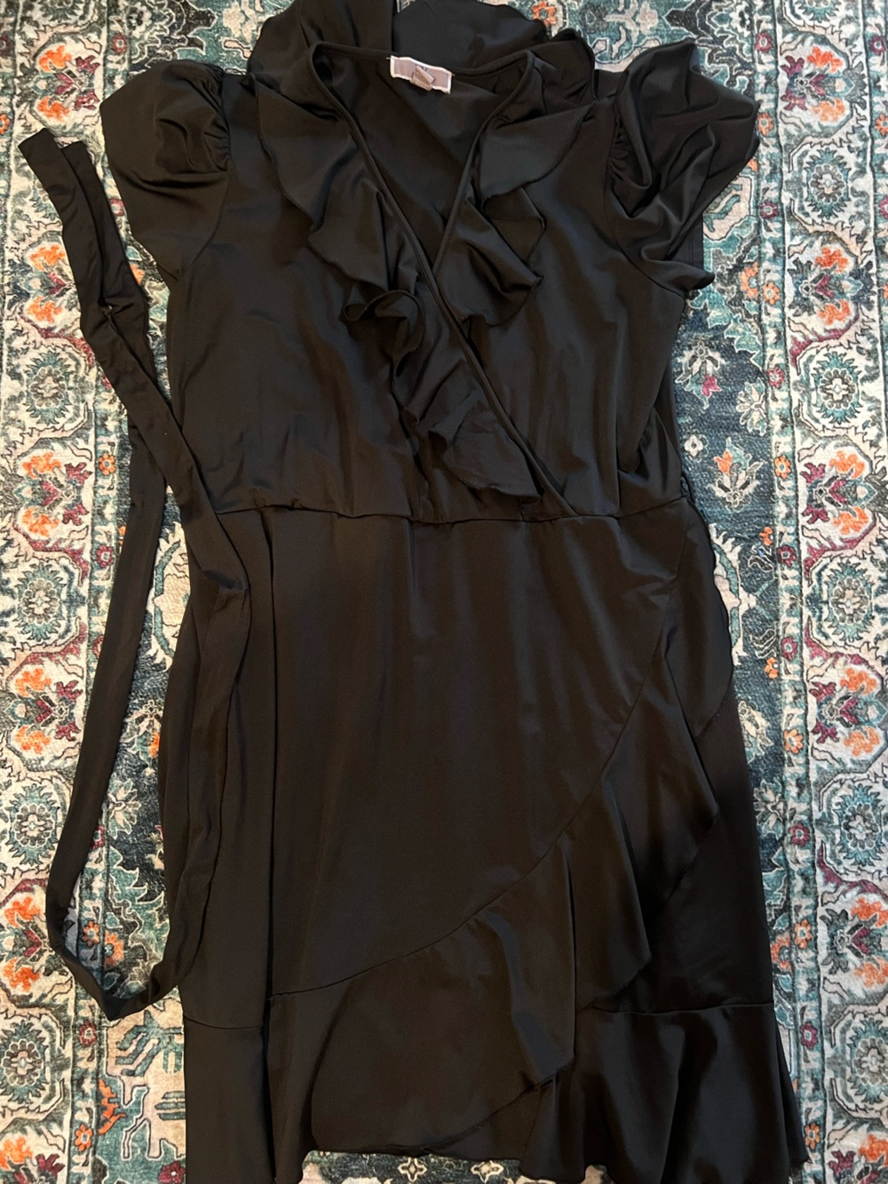 Women’s Black Wrap Style Dress - Classic Elegant Style